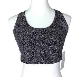 NWT Athleta Women’s Black and White Textured‎ Crop Top Size XL